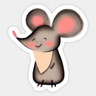Cute Mouse Drawing Sticker